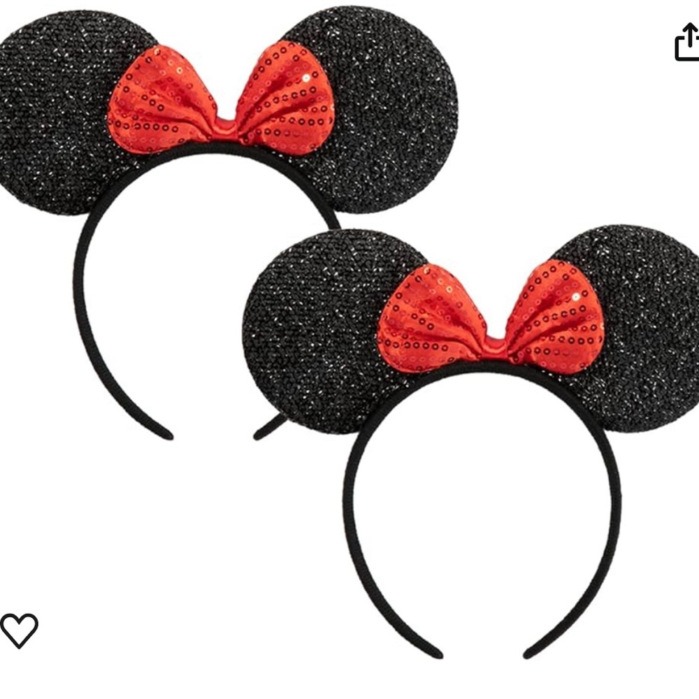 Pack of two Minnie Mouse head band ears